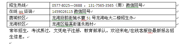 温州龙湾区成人函授夜大招生 在职大专、本科招生培训